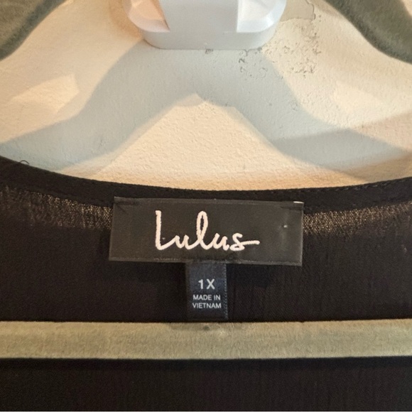 LULUS Sz 1X Maxi Dress True Wrap Slab Cotton Slit Sleeves Partly Lined  NEW - Picture 8 of 14